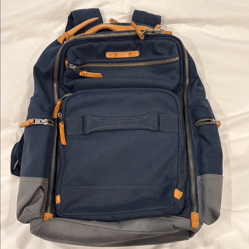 Tumi Navy and Gray Backpack